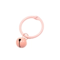 Set porte-clés rose avec anneau à ressort rond et grelot métallique coloré assorti - Rose foncé