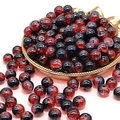 Dettaglio di perle in vetro crepato rosso e nero da 10mm per creazione gioielli fai da te - 10mm / Nero Rosso