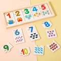 Puzzle educativo in legno con numeri per imparare a contare e la matematica - Piccola tavola per abbinare i numeri