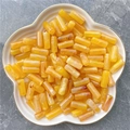 Cloud pattern yellow acrylic tube beads for DIY jewelry making displayed in a white dish - 8x20mm / Amber Yellow