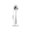 Edelstahllöffel in Rosenform, 12,8 cm Länge, 13 g Gewicht, ideal für Kaffee und Desserts - Silber Rosen Löffel (Kurz)