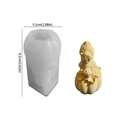 Squirrel on pumpkin silicone mold for handmade aromatherapy candles and resin crafts - Squirrel Pumpkin Style A / 3D Squirrel 06