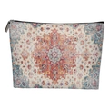 Boho-Kosmetiktasche mit gewebtem Persermuster und Reißverschluss für Kosmetik - 17*25cm (Feines Leinen) / Stil 4