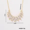 Dettaglio della collana in zircone marquise con dimensioni 2,0x2,6cm e catena da 45cm - Oro