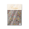 Detail showing 5D nail art stickers with traditional Chinese tiger and lantern patterns - Cute Tiger Head New Year Style(to1059)