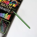 Grüner Kunststoff-Kratzstift für Regenbogen-Kratzpapier-Notizbuch für Kunstzeichnungen - Grün