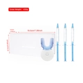 White LED teeth whitening kit including three blue gel syringes and premium storage box - White No Logo