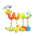 Giraffe plush activity spiral toy for strollers with hedgehog and rainbow pendants - Deer Upgraded Version