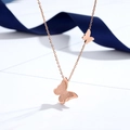 Double Butterfly Necklace / Gold