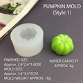 DIY Kürbis Silikonform für handgemachte Mousse-Kuchen, Kerzen und Aroma-Seifen - Typ 1 Kürbis