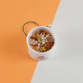 Creative realistic congee bowl keychain featuring red beans and peanut food models - Barrel Diameter 4cm / Soybean Cooling Porridge