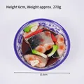 Modelo 1:1 de pescado estofado realista con chile en cuenco de porcelana, 12,6 cm - Nuggets de pescado