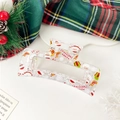Transparent acrylic hair claw clip with festive Santa Claus and snowflake prints - 8.5cm / Transparent Santa Claus