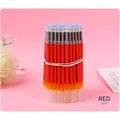 Pack of red 0.5mm retractable gel pen refills with transparent barrels and protective caps - Refill / Red