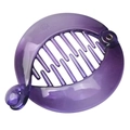 Translucent purple banana hair clip with secure circular design and durable comb teeth - Purple Translucent