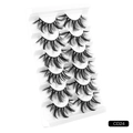 5 pairs of natural 8D thick faux mink eyelashes in model CD24 with criss-cross pattern - 5 Pairs Crisscross Thick Style (CD24)