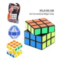 Klassieke 3x3 magische kubus met zwarte basis en gekleurde stickers in blister - 3x3 Kubus + Mini Kubus + Magische Slang Combo (A168-14B)