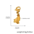 Goldener Edelstahl Schmetterlingsflügel Anhänger mit Karabinerverschluss und Maßen - 2 Stück Goldener Flügel-Anhänger