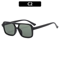 Lunettes aviateur classiques à double pont avec monture noire brillante et verres vert foncé - Monture Noire Verres Vert Foncé