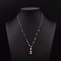 Elegant gold chain necklace with white freshwater pearls and vintage tassel pendant - Retro Flower Pendant Pearl Necklace