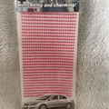 Self-adhesive 3mm pink acrylic rhinestones sheet for car interior and DIY crafts - 3mm / Deep Pink