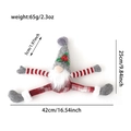Dimensiones detalladas del sujetacortinas de gnomo navideño con 42 cm de ancho y 65 g - Estilo Gris de Gorro de Punto / Gris