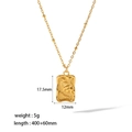 Collana con ciondolo a girasole fiaba sirena in acciaio inossidabile placcato oro 18K - Stile Rilievo Girasole(TN3192)