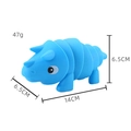 Blue 14cm sensory slug toy for stress relief with flexible dinosaur-shaped design - Dinosaur / Blue Articulated Dinosaur