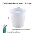 Siliconen mal voor ovale lotionflessen voor DIY-harsopslag en knutselvazen - Ovale Lotionfles Basis
