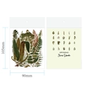 Waterproof PET stickers Trees Shade theme with 40 leaf and fern floral patterns - Trees Shade