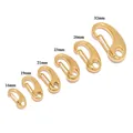 Size chart for 18k gold plated stainless steel lobster clasps from 16mm to 32mm - 16mm / Gold
