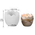 Eggshell shaped resin mold for DIY candle holders with dimensions 6.5x5.6cm - Egg Storage Box - Bottom / White