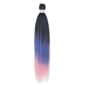 Mèches à tresser easy braid 26 pouces en dégradé noir bleu rose fibre synthétique - Ombré Noir vers Bleu vers Rose (FR-33)
