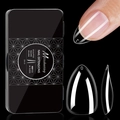 Extra long transparent sculpted square nail tips in 14 sizes 600pcs storage box - 05 XXLong Square (600PCS/14 Sizes)