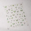 Pegatinas 5D de mariposas verde claro iridiscentes con perlas modelo TL-200 - Estilo de Mariposa Irisada Verde (TL-200)