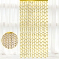 Tenda a perline a forma di diamante oro rosa per decorazioni di nozze e feste di sfondo - Tenda a Diamante in Tinsel Oro 1*2m