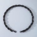 Collier chaîne torsadée noire mate élégante en acier inoxydable robuste et chic - 11mm Noir