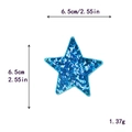 Blue sequin star embroidery patch for clothing DIY decoration with 6.5cm dimensions - Blue Star #10