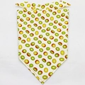 Pet triangle bandana with vibrant kiwi fruit pattern on off-white cotton fabric - L / Pattern 13/Kiwi Fruit