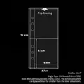 Clear A5 4-pocket binder sleeve showing detailed 19.1cm height and 6.9cm width dimensions - A6 Narrow 2-Pocket Pages 10 Sheets 72#