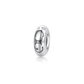 S925 sterling silver Gemini zodiac charm bead with clear zircon for DIY bracelets - 925 Sterling Silver / PA0167-3 (Gemini)