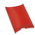 Red matte finish pillow shape cardboard gift box for wedding favors and small treats - Box with Hemp Rope / Red