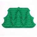 Green 5-cavity Christmas tree silicone mold for candy, chocolate and baking - New Christmas Tree