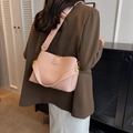 Chic pink pebbled leather crossbody bucket bag for women, stylish summer accessory - Pink
