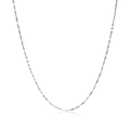 Minimalist silver stainless steel 1mm tiny beaded snake chain necklace for women - 1MM Fragment Chain: Steel
