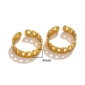 Anello regolabile in acciaio inossidabile dorato con design a catena da 6 mm e finitura lucida - Oro-Design a Catena