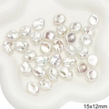 Unregelmäßige weiße ABS-Perlen 15x12mm in Sternschale für DIY-Schmuckherstellung - Stil 83 Unregelmäßig 1 15x12mm Weiß 2 Stk./Packung