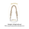 Beige woven paracord water bottle handle with silicone ring and metal clip attachment - K68893 Khaki Paracord