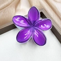 Pinza per capelli a fiore con sfumatura viola per acconciature eleganti e alla moda - Stampa / 8cm / Violetto