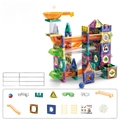 126-piece magnetic ball run block set with colorful pipes and tiles for kids' DIY play - 126PCS (English Color Box)